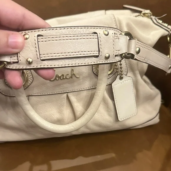 Coach Beige Leather Satchel - Picture 5 of 5